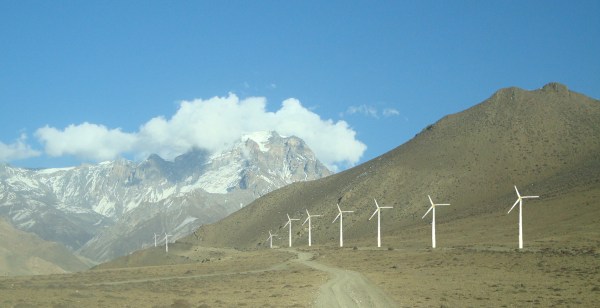 Wind turbines in Mustang area - Nepal