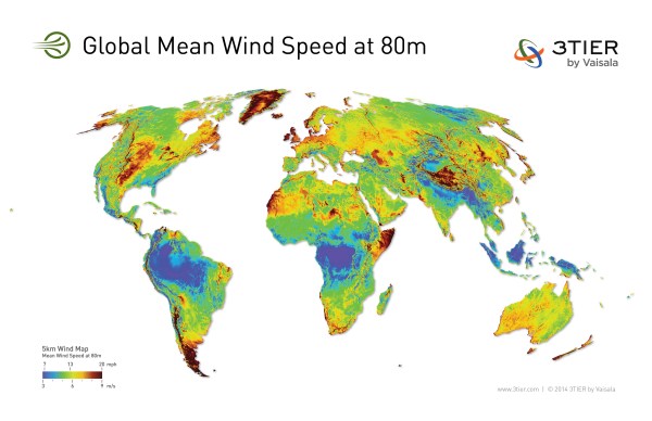Global wind resources