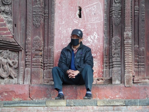 A Nepalese people with mask